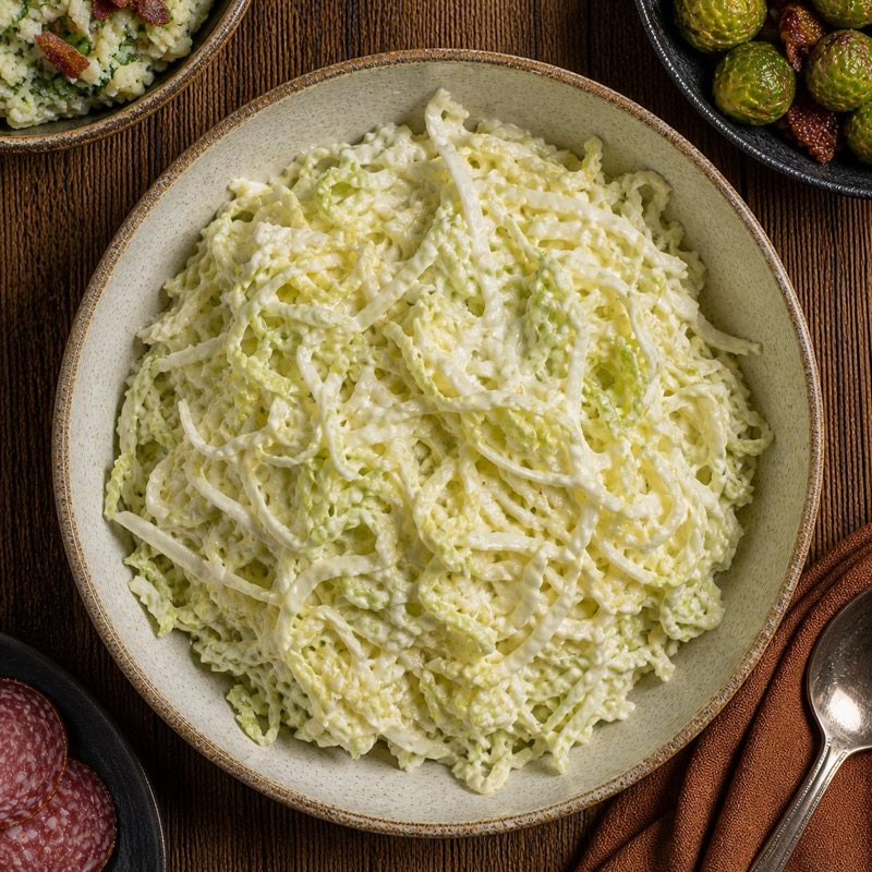 Andijviesla met romige yoghurt-mayonaise-gemberdressing